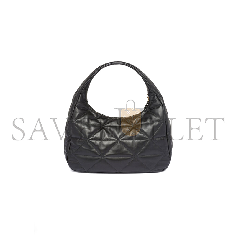 PRADA LARGE TOPSTITCHED NAPPA-LEATHER BAG 1BC183 (40*27*11.5cm)